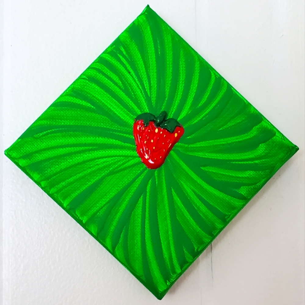 Original artwork  "Strawburst" 4x4